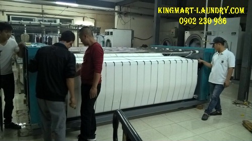 Máy là khăn ga công nghiệp - máy là lô công nghiệp